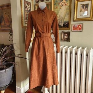 Vintage Soft Suede Dress